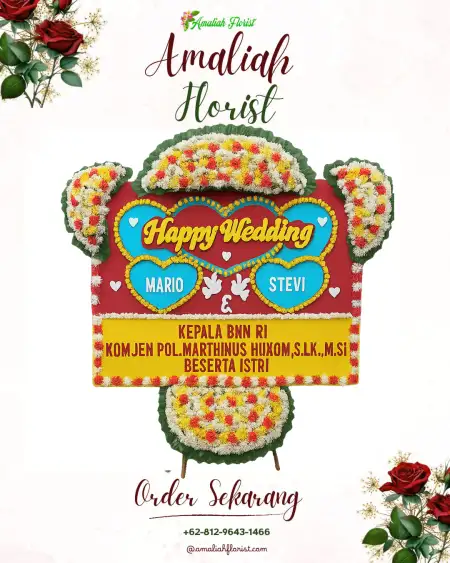 Papan Bunga Pernikahan Munding